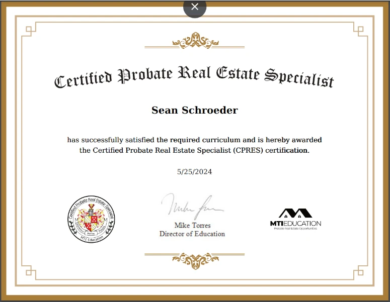 Virginia C.P.R.E.S Certified Probate Real Estate Specialist